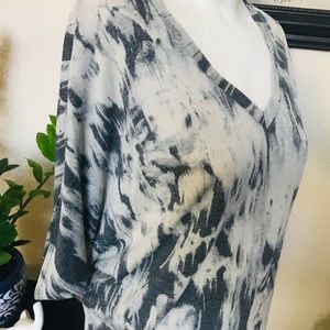 Tie-Dye V-Neck Dolman Tunic Sz Large